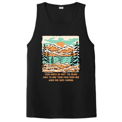 Your Mums So Fast Camping Mom Camper Mommy Funny Cute Gift PosiCharge Competitor Tank