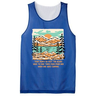 Your Mums So Fast Camping Mom Camper Mommy Funny Cute Gift Mesh Reversible Basketball Jersey Tank