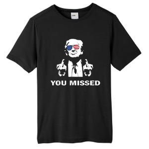 You Missed Shot Republican Pro Trump President 2024 Tall Fusion ChromaSoft Performance T-Shirt