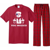 You Missed Shot Republican Pro Trump President 2024 Pajama Set