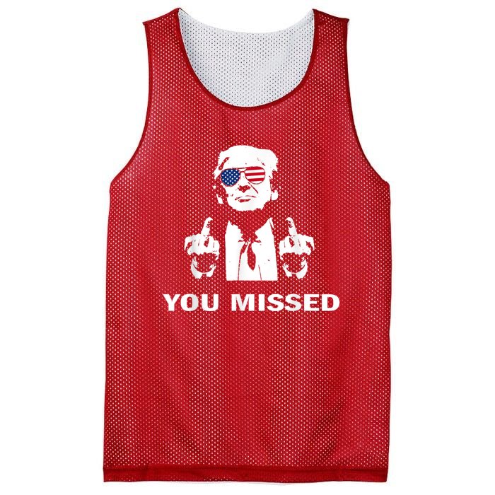 You Missed Shot Republican Pro Trump President 2024 Mesh Reversible Basketball Jersey Tank