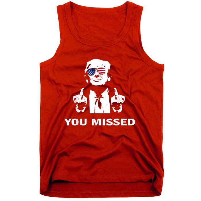 You Missed Shot Republican Pro Trump President 2024 Tank Top