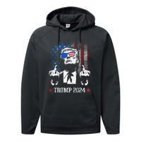 You Missed Shot Republican Pro Trump President 2024 Performance Fleece Hoodie