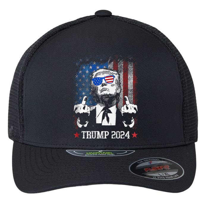 You Missed Shot Republican Pro Trump President 2024 Flexfit Unipanel Trucker Cap