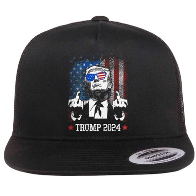 You Missed Shot Republican Pro Trump President 2024 Flat Bill Trucker Hat