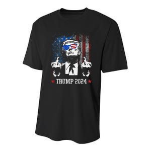 You Missed Shot Republican Pro Trump President 2024 Youth Performance Sprint T-Shirt