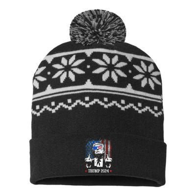 You Missed Shot Republican Pro Trump President 2024 USA-Made Snowflake Beanie