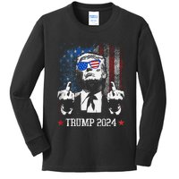 You Missed Shot Republican Pro Trump President 2024 Kids Long Sleeve Shirt