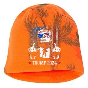 You Missed Shot Republican Pro Trump President 2024 Kati - Camo Knit Beanie