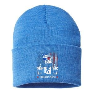 You Missed Shot Republican Pro Trump President 2024 Sustainable Knit Beanie