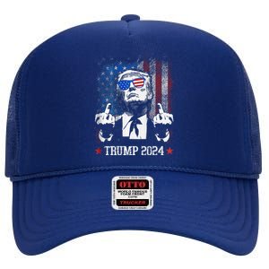 You Missed Shot Republican Pro Trump President 2024 High Crown Mesh Back Trucker Hat