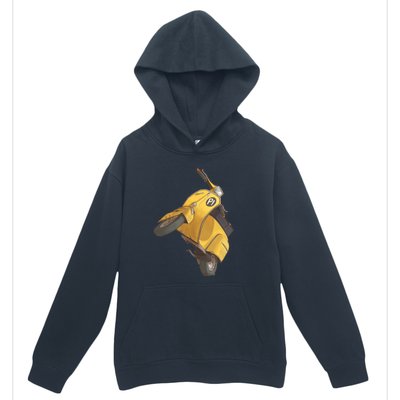 Yellow Motor Scooter Urban Pullover Hoodie