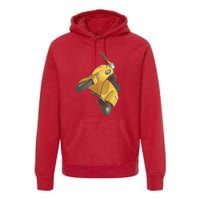 Yellow Motor Scooter Premium Hoodie