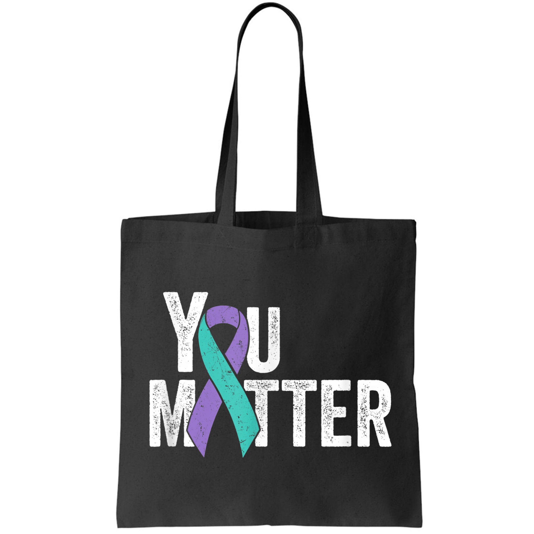 You Matter - Suicide Prevention Teal Purple Awareness Ribbon Bag