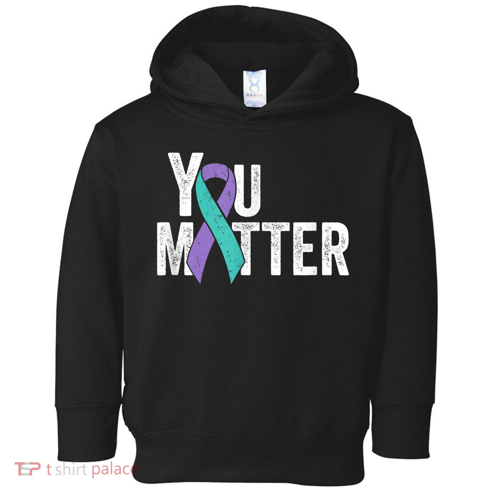You Matter - Suicide Prevention Teal Purple Awareness Ribbon Toddler Hoodie