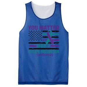 You Matter Suicide Prevention Awareness Cute Gift Mesh Reversible Basketball Jersey Tank