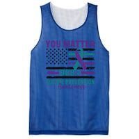 You Matter Suicide Prevention Awareness Cute Gift Mesh Reversible Basketball Jersey Tank