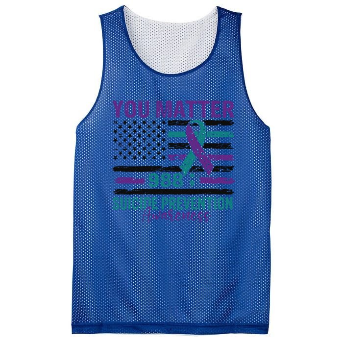 You Matter Suicide Prevention Awareness Cute Gift Mesh Reversible Basketball Jersey Tank