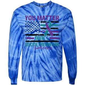 You Matter Suicide Prevention Awareness Cute Gift Tie-Dye Long Sleeve Shirt