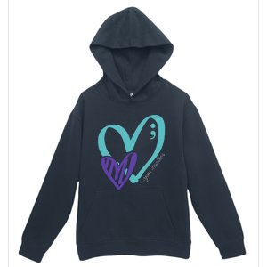 You Matter Suicide Prevention Awareness Teal Purple Heart Urban Pullover Hoodie