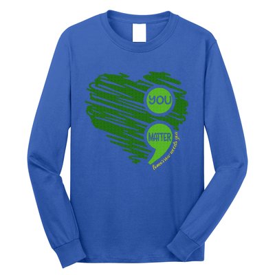 You Matter Semicolon Heart Long Sleeve Shirt