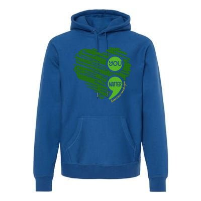 You Matter Semicolon Heart Premium Hoodie