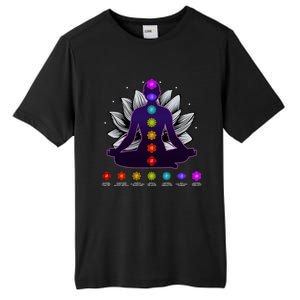 Yoga Meditation Seven Chakras Namaste Lotus Zen Spiritual Meaningful Gift Tall Fusion ChromaSoft Performance T-Shirt