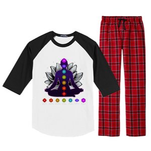 Yoga Meditation Seven Chakras Namaste Lotus Zen Spiritual Meaningful Gift Raglan Sleeve Pajama Set