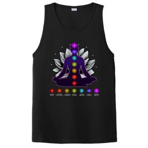 Yoga Meditation Seven Chakras Namaste Lotus Zen Spiritual Meaningful Gift PosiCharge Competitor Tank