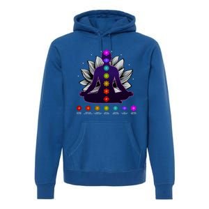 Yoga Meditation Seven Chakras Namaste Lotus Zen Spiritual Meaningful Gift Premium Hoodie