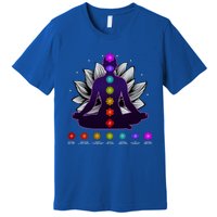 Yoga Meditation Seven Chakras Namaste Lotus Zen Spiritual Meaningful Gift Premium T-Shirt