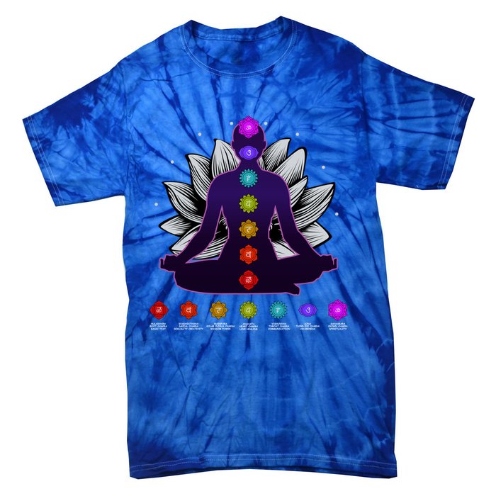 Yoga Meditation Seven Chakras Namaste Lotus Zen Spiritual Meaningful Gift Tie-Dye T-Shirt