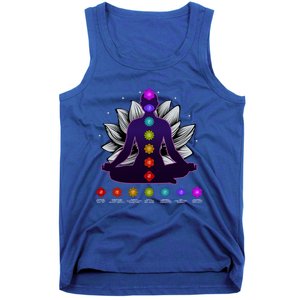 Yoga Meditation Seven Chakras Namaste Lotus Zen Spiritual Meaningful Gift Tank Top