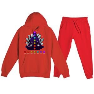 Yoga Meditation Seven Chakras Namaste Lotus Zen Spiritual Meaningful Gift Premium Hooded Sweatsuit Set