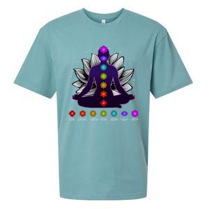 Yoga Meditation Seven Chakras Namaste Lotus Zen Spiritual Meaningful Gift Sueded Cloud Jersey T-Shirt