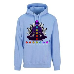 Yoga Meditation Seven Chakras Namaste Lotus Zen Spiritual Meaningful Gift Unisex Surf Hoodie