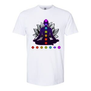 Yoga Meditation Seven Chakras Namaste Lotus Zen Spiritual Meaningful Gift Softstyle CVC T-Shirt