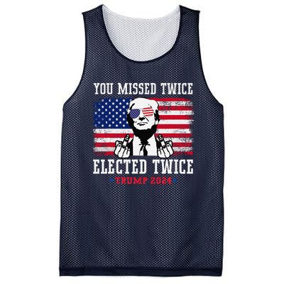 You Missed Twice Elected Twice Trump 2024 We Won Trump Win Mesh Reversible Basketball Jersey Tank