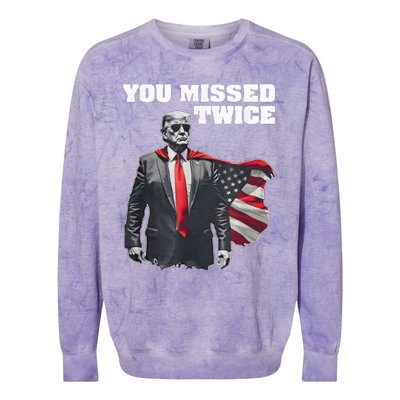 You Missed Twice Gifts Colorblast Crewneck Sweatshirt