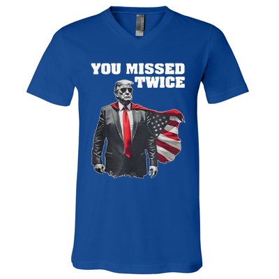 You Missed Twice Gifts V-Neck T-Shirt