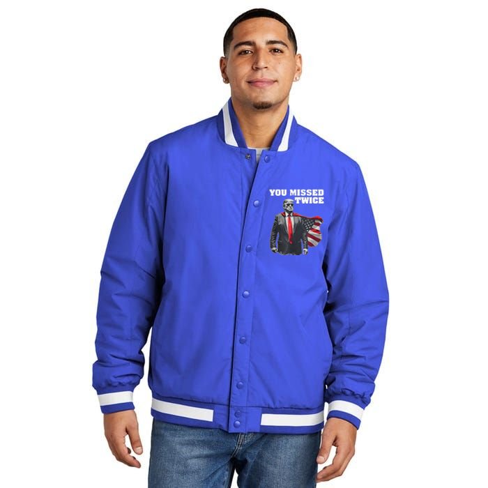 You Missed Twice Gifts Insulated Varsity Jacket