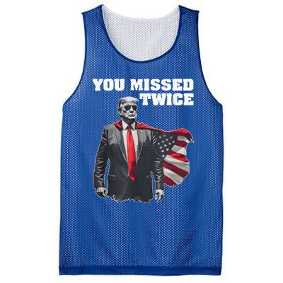 You Missed Twice Gifts Mesh Reversible Basketball Jersey Tank