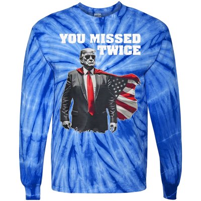 You Missed Twice Gifts Tie-Dye Long Sleeve Shirt