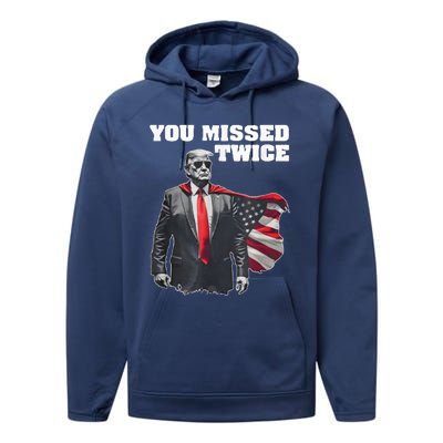 You Missed Twice Gifts Performance Fleece Hoodie