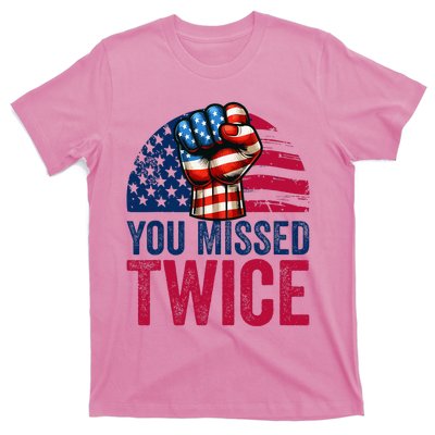 You Missed Twice Trump Assassinated White 2024 T-Shirt