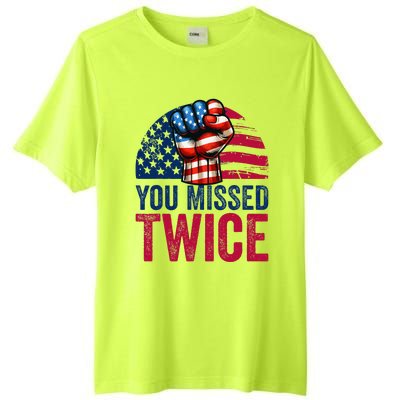 You Missed Twice Trump Assassinated White 2024 Tall Fusion ChromaSoft Performance T-Shirt