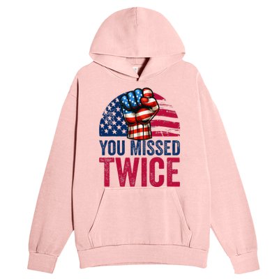 You Missed Twice Trump Assassinated White 2024 Urban Pullover Hoodie