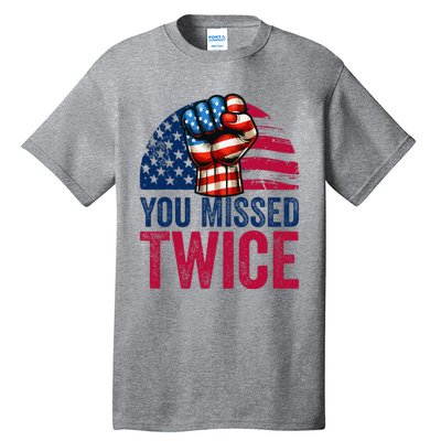 You Missed Twice Trump Assassinated White 2024 Tall T-Shirt