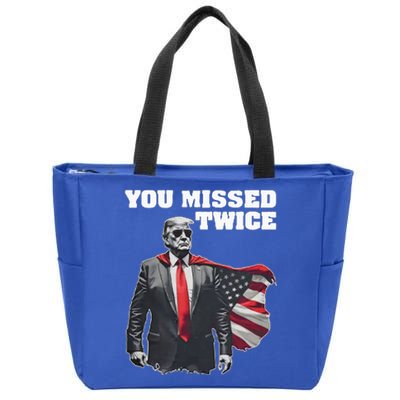 You Missed Twice Trum Zip Tote Bag