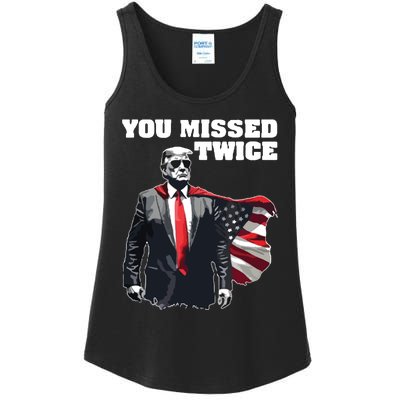 You Missed Twice Trum Ladies Essential Tank